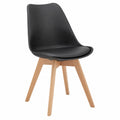 WOLTU 8er Set Skandinavische Esszimmerstühle, Retro Design, Kunstledersitz, Massivholzbeine, Belastbar bis 150 kg, Grau