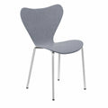PIPIPOXER 4er Set Polsterstühle für Esszimmer mit Polypropylen-Rückenlehne und Metallbeinen, Grau