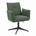 Ergonomische 2er Set Esszimmerstühle, drehbar und höhenverstellbar, mit Taschenfederkern und Feincord in Grün