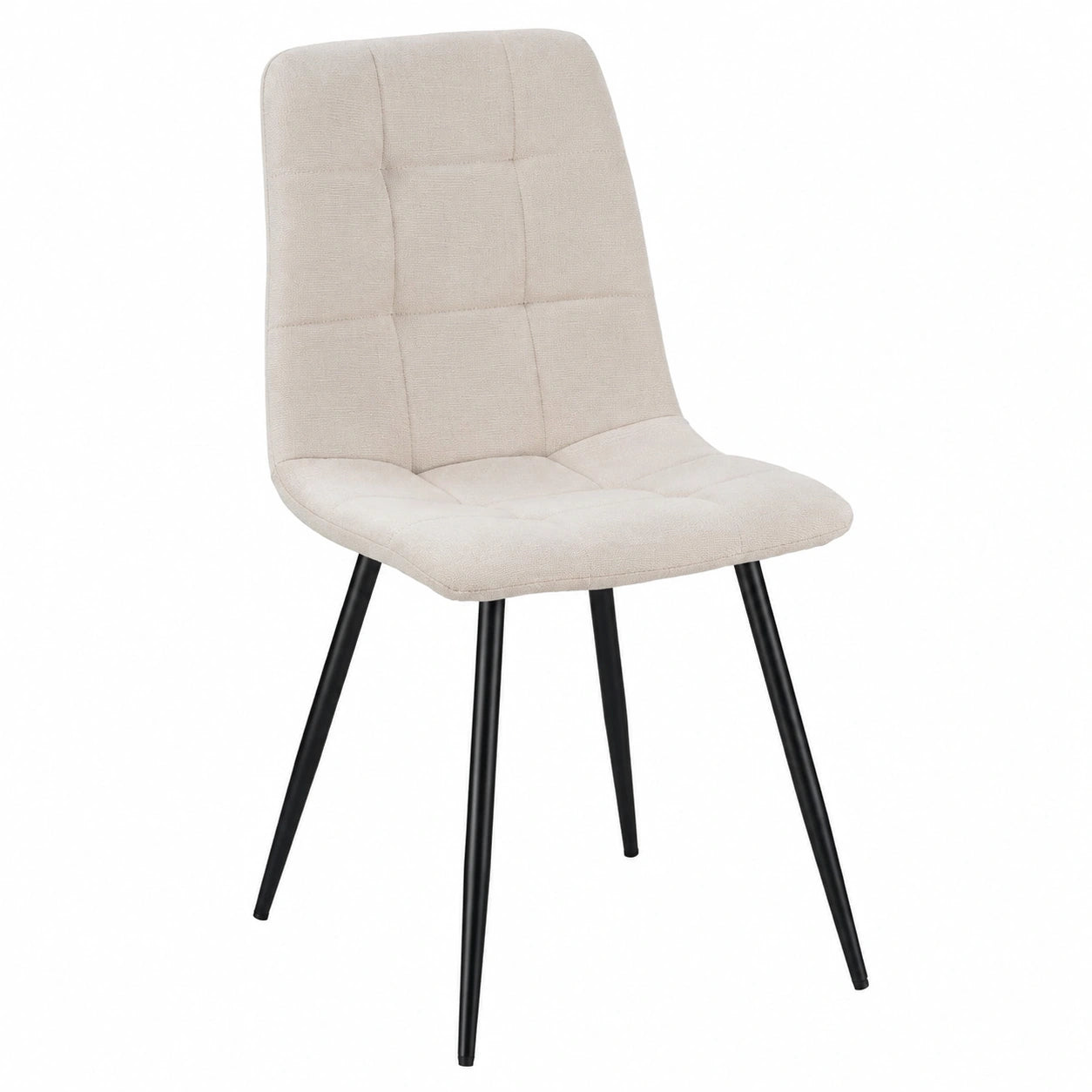 ALBATROS Vintage Esszimmerstühle Beige, 4er Set, Stoffbezug, robust bis 110Kg, stilvoll für Esszimmer und Küche